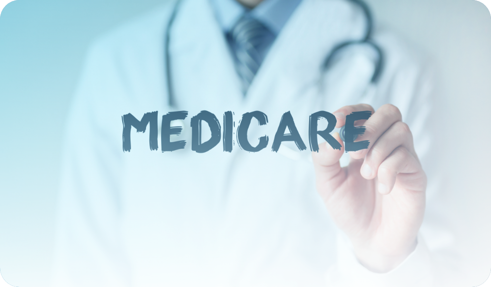 Provider writing the word Medicare